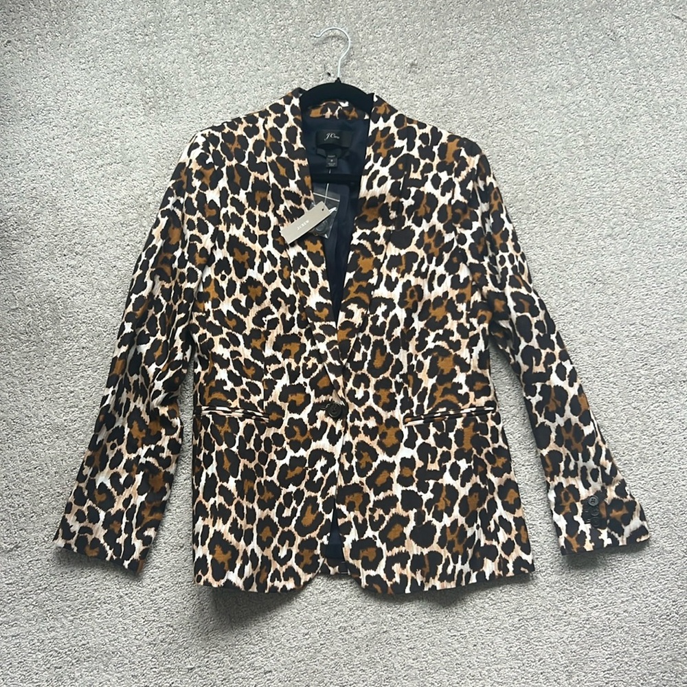 Brand New J. Crew Cheetah Blazer, Size 8